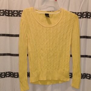 Faded Glory Lemon Cable Knit Sweater